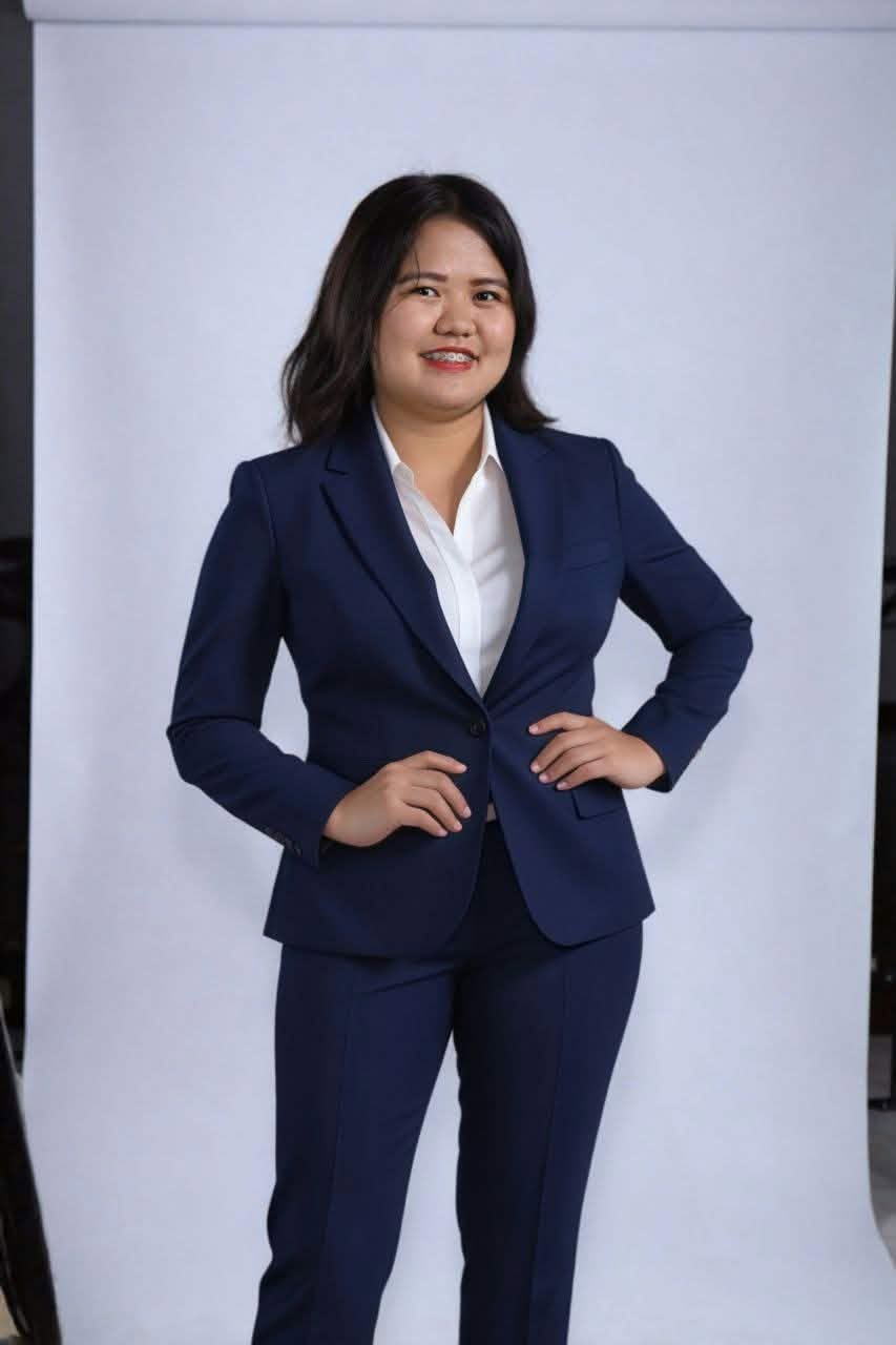 Mia Francheska Villalarbo in a navy suit